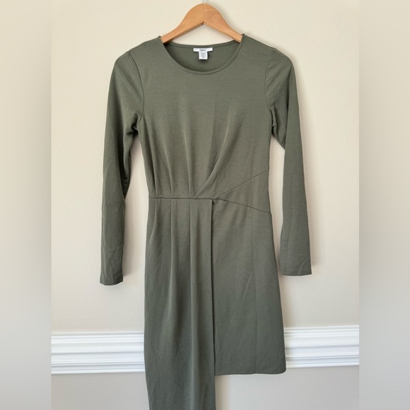 Bar lll Olive Green Long Sleeve Dress - Picture 3 of 6